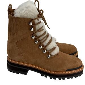 Marc Fisher Tan Izzie Genuine Shearling Lug Sole
Combat Boot Brown Suede Women 7